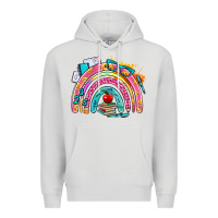 Dove Grey school rainbow Premium Hoodie - AdoDesignShop