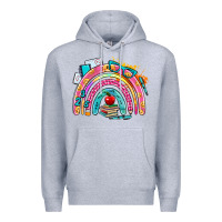 Heather Grey school rainbow Premium Hoodie - AdoDesignShop