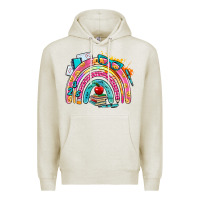Oatmeal Heather school rainbow Premium Hoodie - AdoDesignShop