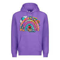 Purple school rainbow Premium Hoodie - AdoDesignShop