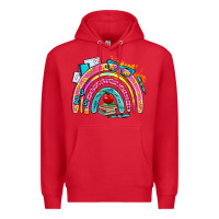 Red school rainbow Premium Hoodie - AdoDesignShop