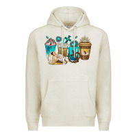 Oatmeal Heather jesus coffee cups Premium Hoodie - texasbilliewilder