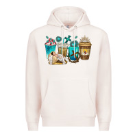 Pale Pink jesus coffee cups Premium Hoodie - texasbilliewilder