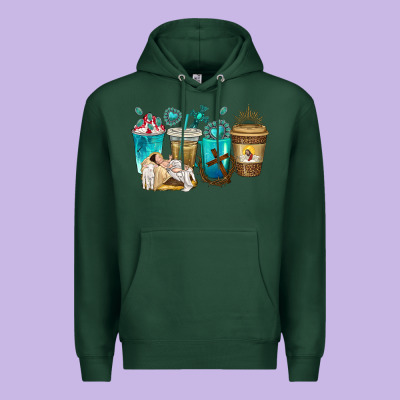 Premium Hoodie jesus coffee cups