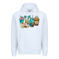 White jesus coffee cups Premium Hoodie - texasbilliewilder