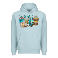 Blue Mist jesus coffee cups Premium Hoodie - texasbilliewilder
