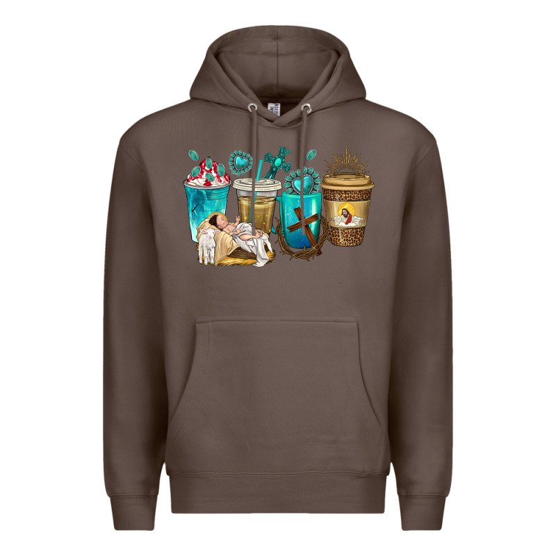 Jesus Coffee Cups Premium Hoodie by texasbilliewilder | Teevron