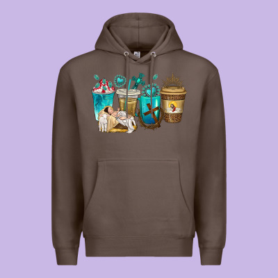 Premium Hoodie jesus coffee cups