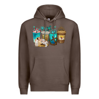 Coffee jesus coffee cups Premium Hoodie - texasbilliewilder