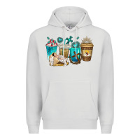 Dove Grey jesus coffee cups Premium Hoodie - texasbilliewilder
