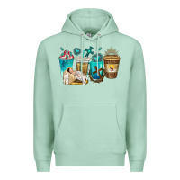 Seafoam jesus coffee cups Premium Hoodie - texasbilliewilder