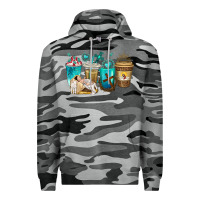 Slate Camo jesus coffee cups Premium Hoodie - texasbilliewilder