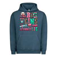 Pigment Midnight Navy i like big veins and i cannot lie Urban Hoodie - RanaPortraitStore