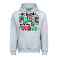 Heather Grey my favorite nurse calls me mom Urban Hoodie - RanaPortraitStore