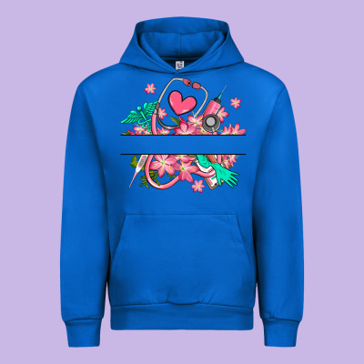 Urban Hoodie nurse flowers custom name design