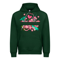 Forest Green nurse flowers custom name design Urban Hoodie - RanaPortraitStore