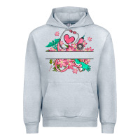 Heather Grey nurse flowers custom name design Urban Hoodie - RanaPortraitStore