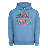 Pigment Pebble Blue nurse flowers custom name design Urban Hoodie - RanaPortraitStore