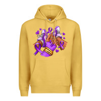 Antique Gold domestic violence afro girl sneakers Premium Hoodie - RanaPortraitStore