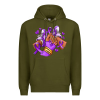Army Green domestic violence afro girl sneakers Premium Hoodie - RanaPortraitStore