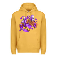 Mustard domestic violence afro girl sneakers Premium Hoodie - RanaPortraitStore