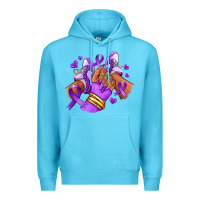 Ocean Blue domestic violence afro girl sneakers Premium Hoodie - RanaPortraitStore