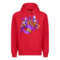 Red domestic violence afro girl sneakers Premium Hoodie - RanaPortraitStore