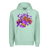 Seafoam domestic violence afro girl sneakers Premium Hoodie - RanaPortraitStore