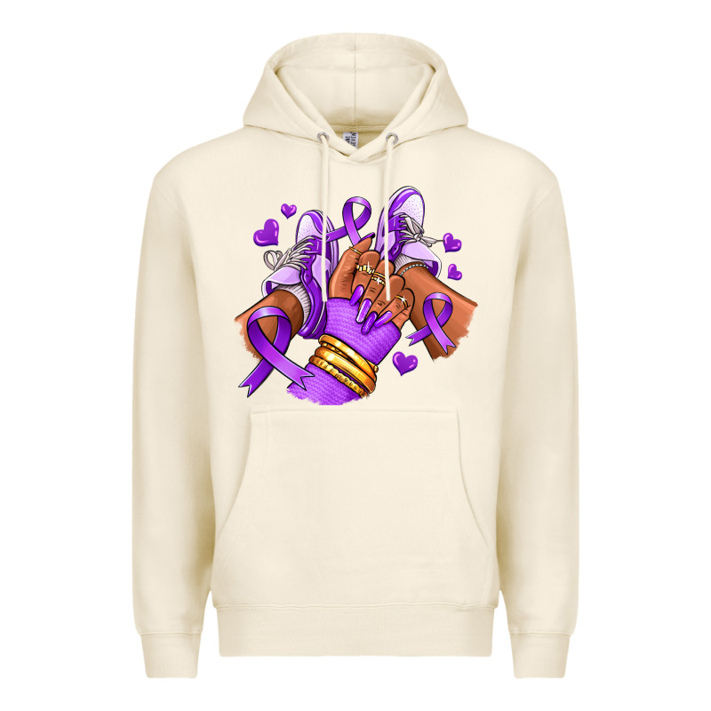 Domestic Violence Afro Girl Sneakers Premium Hoodie by RanaPortraitStore | Teevron