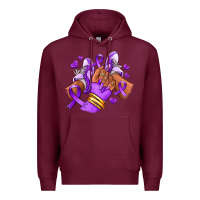 Burgundy domestic violence afro girl sneakers Premium Hoodie - RanaPortraitStore