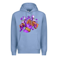 Colony Blue domestic violence afro girl sneakers Premium Hoodie - RanaPortraitStore