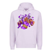 Lilac domestic violence afro girl sneakers Premium Hoodie - RanaPortraitStore