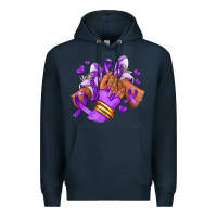Navy domestic violence afro girl sneakers Premium Hoodie - RanaPortraitStore