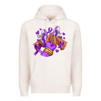 Pale Pink domestic violence afro girl sneakers Premium Hoodie - RanaPortraitStore
