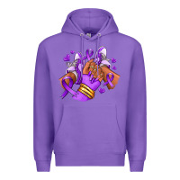 Purple domestic violence afro girl sneakers Premium Hoodie - RanaPortraitStore