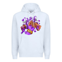 White domestic violence afro girl sneakers Premium Hoodie - RanaPortraitStore