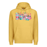 Antique Gold lash hustler coffee cups Premium Hoodie - texasbilliewilder