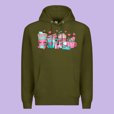 Premium Hoodie lash hustler coffee cups