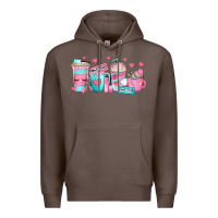Coffee lash hustler coffee cups Premium Hoodie - texasbilliewilder