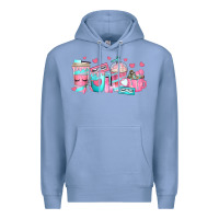 Colony Blue lash hustler coffee cups Premium Hoodie - texasbilliewilder
