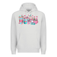 Dove Grey lash hustler coffee cups Premium Hoodie - texasbilliewilder