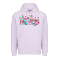 Lilac lash hustler coffee cups Premium Hoodie - texasbilliewilder