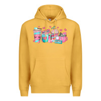 Mustard lash hustler coffee cups Premium Hoodie - texasbilliewilder