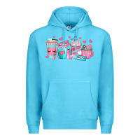 Ocean Blue lash hustler coffee cups Premium Hoodie - texasbilliewilder