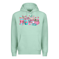 Seafoam lash hustler coffee cups Premium Hoodie - texasbilliewilder