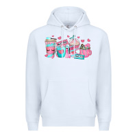 White lash hustler coffee cups Premium Hoodie - texasbilliewilder