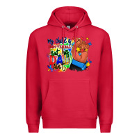Cardinal my child is non verbal but his dad aint afro hand Premium Hoodie - RanaPortraitStore