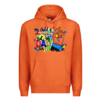 Carrot my child is non verbal but his dad aint afro hand Premium Hoodie - RanaPortraitStore