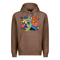Chestnut my child is non verbal but his dad aint afro hand Premium Hoodie - RanaPortraitStore