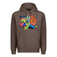 Coffee my child is non verbal but his dad aint afro hand Premium Hoodie - RanaPortraitStore